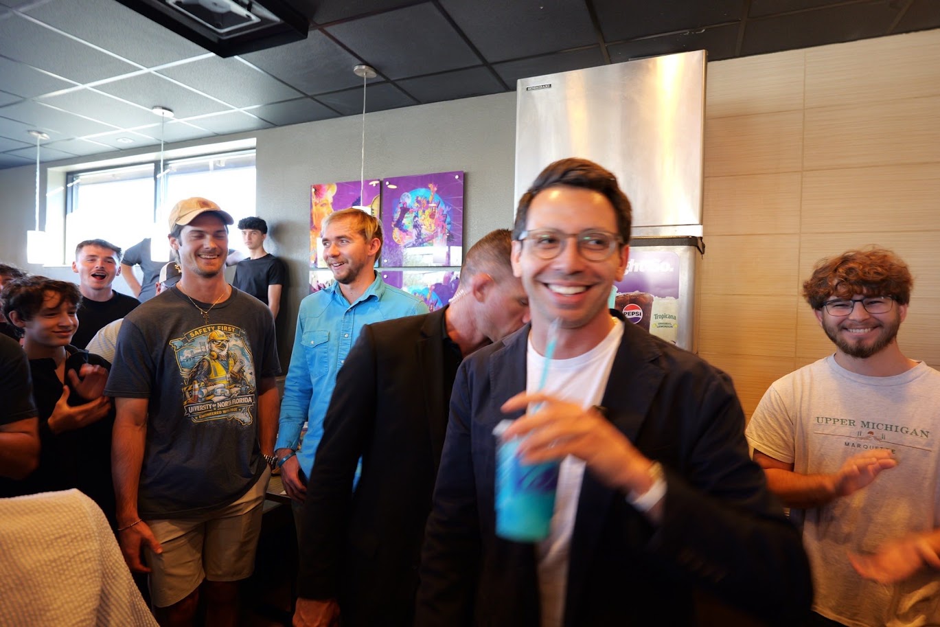 James Fishback draws hundreds to late-night campaign rally at Orlando Taco Bell