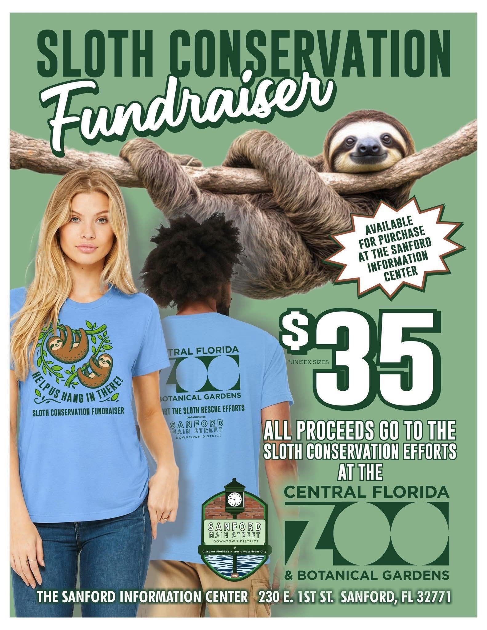 Sanford Main Street launches fundraiser for Central Florida Zoo sloth care